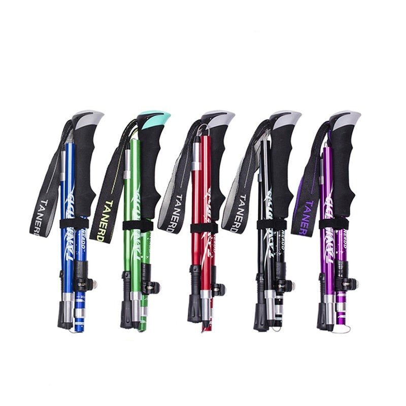 Foldable Telescopic Hiking Poles Adjustable Trekking Sticks