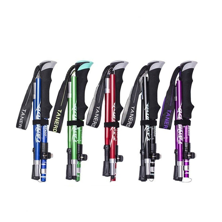 Foldable Telescopic Hiking Poles Adjustable Trekking Sticks