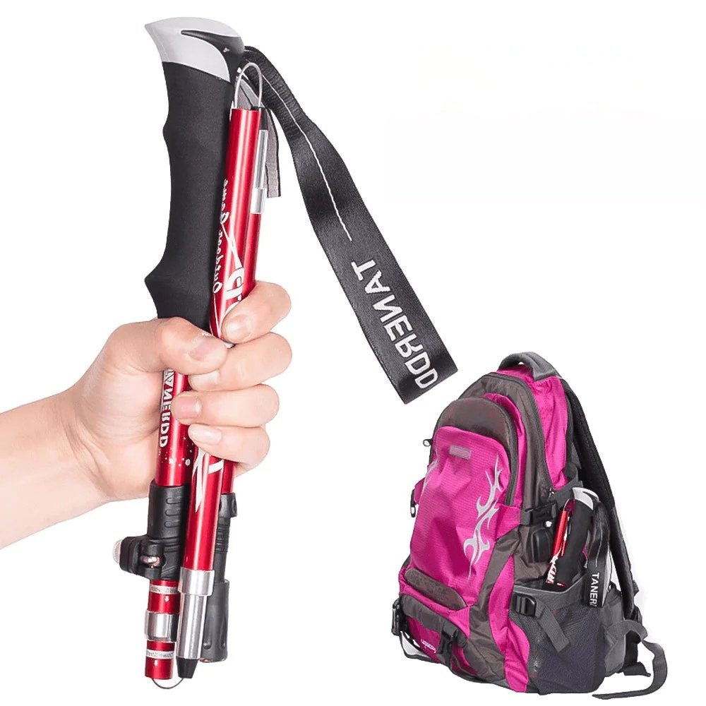 Foldable Telescopic Hiking Poles Adjustable Trekking Sticks