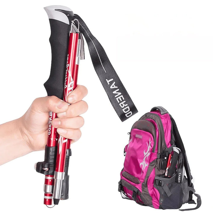 Foldable Telescopic Hiking Poles Adjustable Trekking Sticks