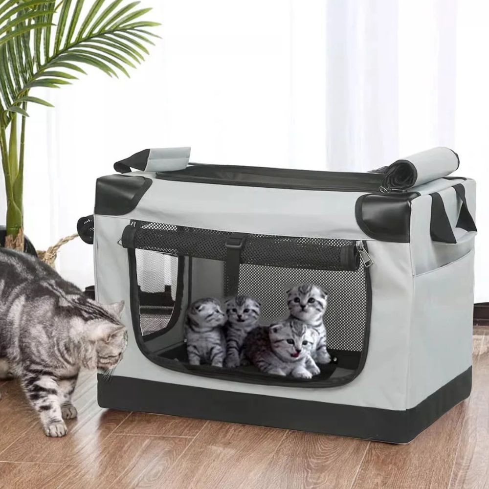 Folding Portable Dog Crate Pet Carrier for Travel and Home Use