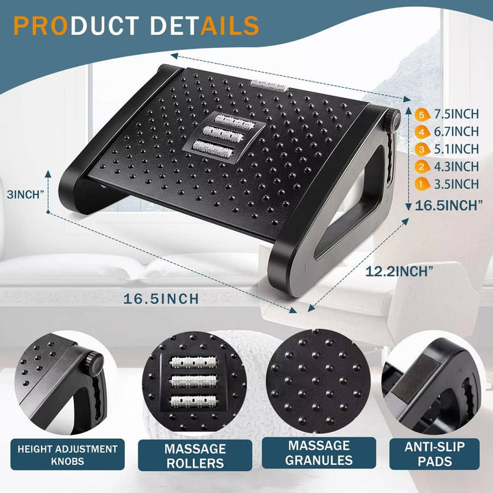 Foot Rest for Under Desk Ergonomic Support and Comfort