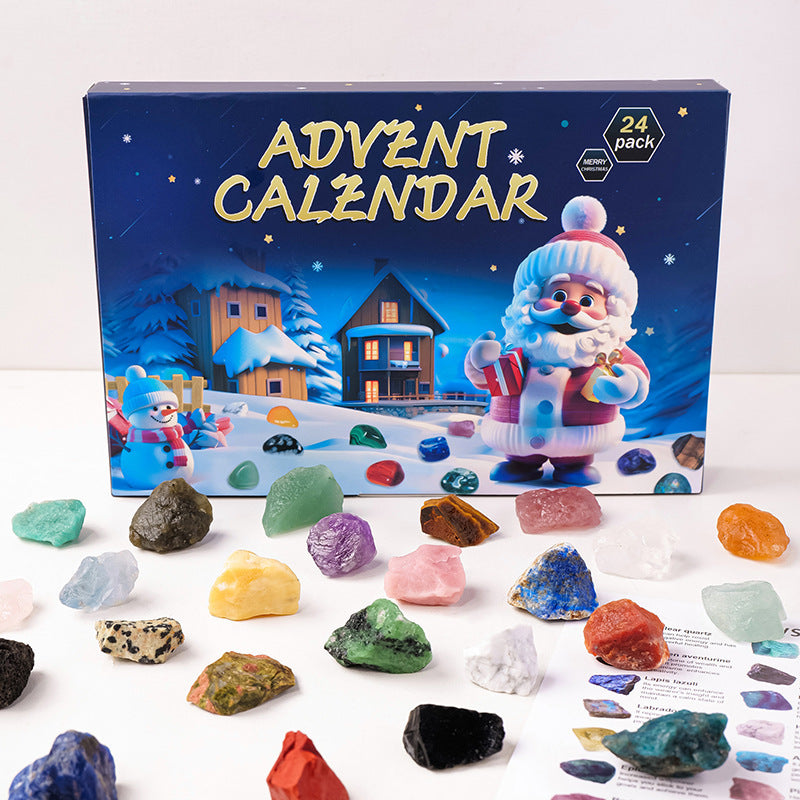 Gemstone Advent Calendar 2025 Blind Box with 24 Surprise Pieces