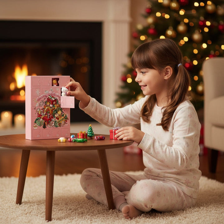 Girls Advent Calendar with 24 Surprise Ornaments for Christmas