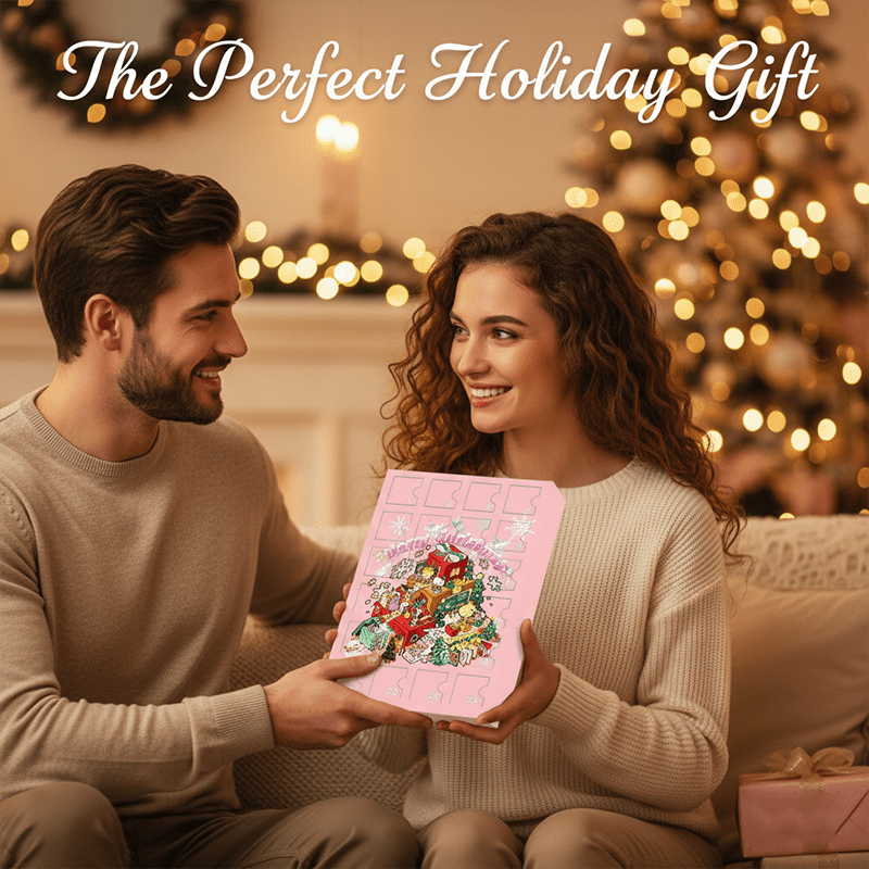 Girls Advent Calendar with 24 Surprise Ornaments for Christmas