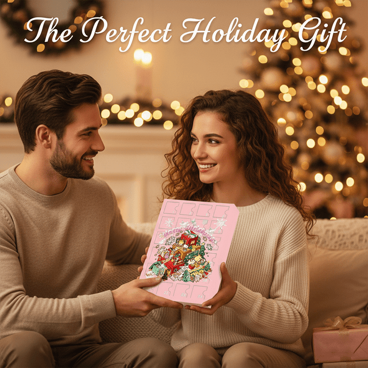 Girls Advent Calendar with 24 Surprise Ornaments for Christmas