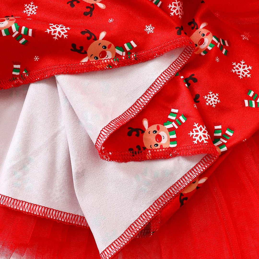 Girls Light Up Christmas Dress Costume with Headband