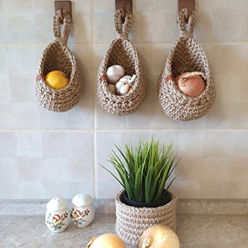 Handwoven Jute Storage Baskets Set for Home Organization