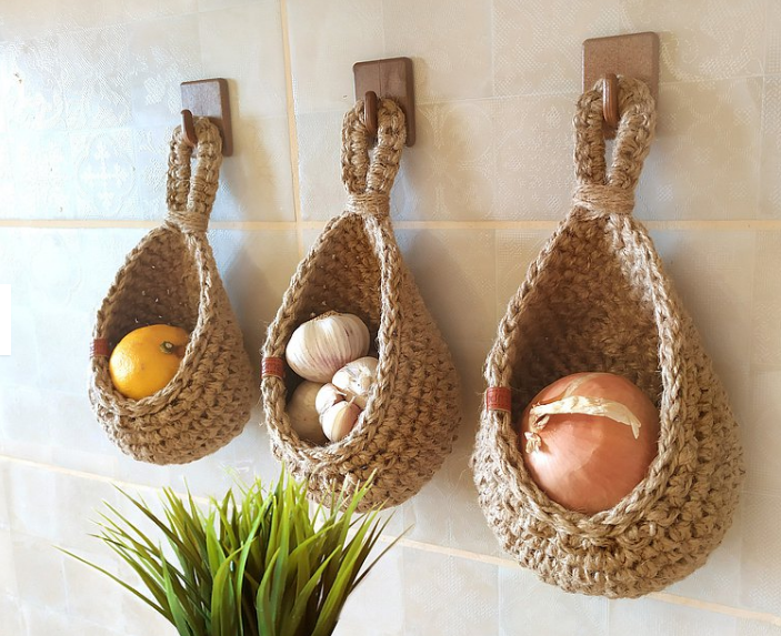 Handwoven Jute Storage Baskets Set for Home Organization