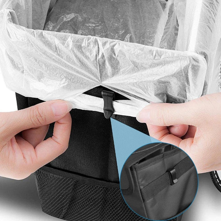 Hanging Waterproof Car Trash Can for Vehicle Waste Disposal