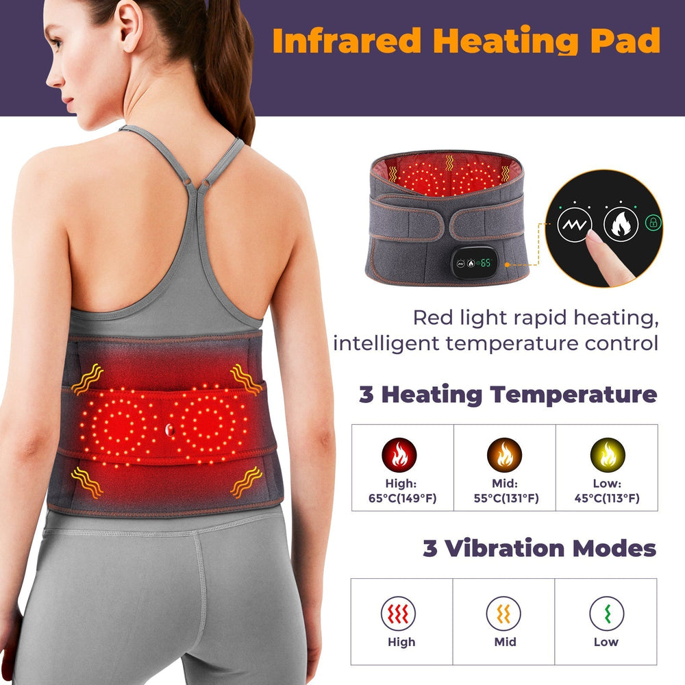 Heated LED Massage Belt for Pain Relief and Relaxation