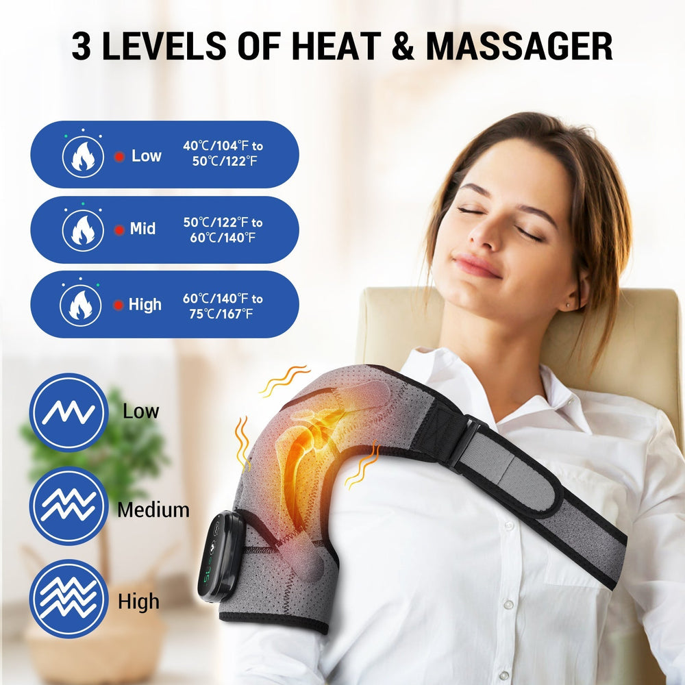 Heated Shoulder Wrap for Pain Relief and Muscle Therapy