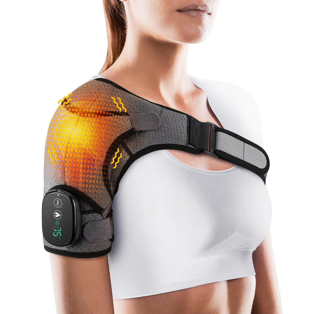 Heated Shoulder Wrap for Pain Relief and Muscle Therapy