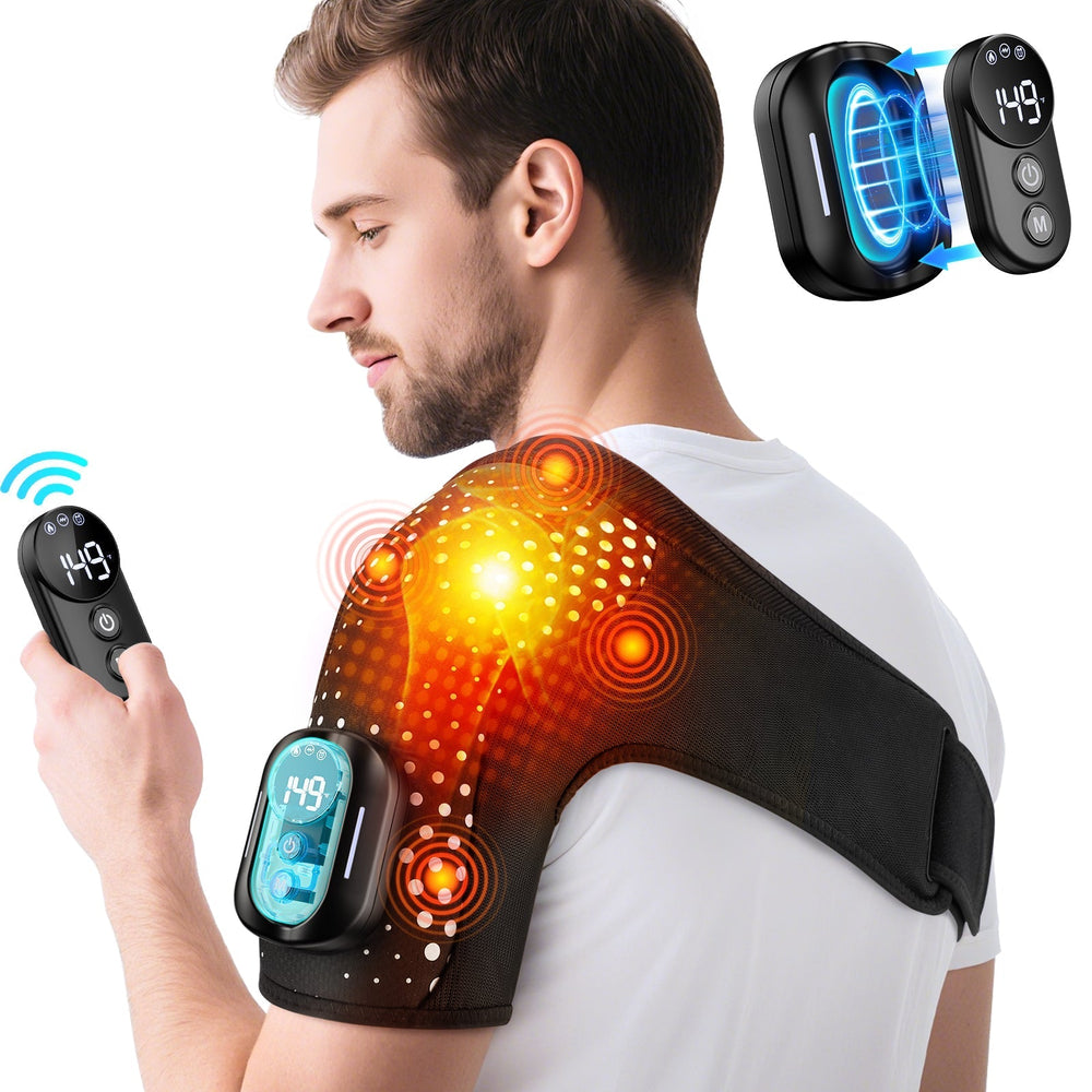 Heating Shoulder Wrap Pad with Remote Control for Pain Relief