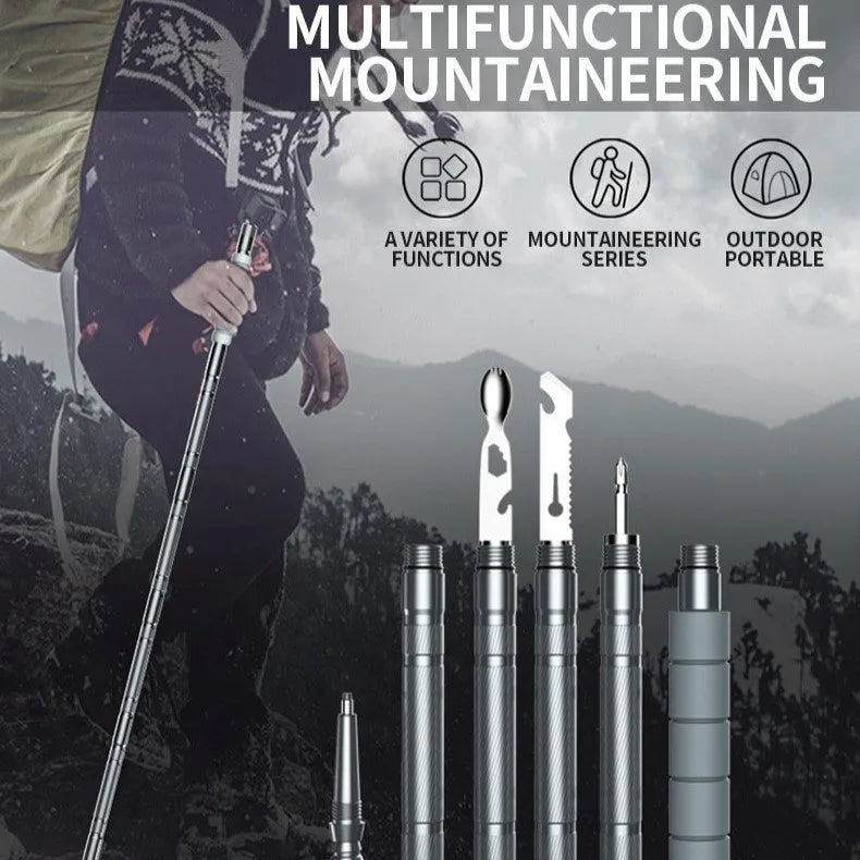 Hiking Walking Stick Survival Pole for Outdoor Adventures
