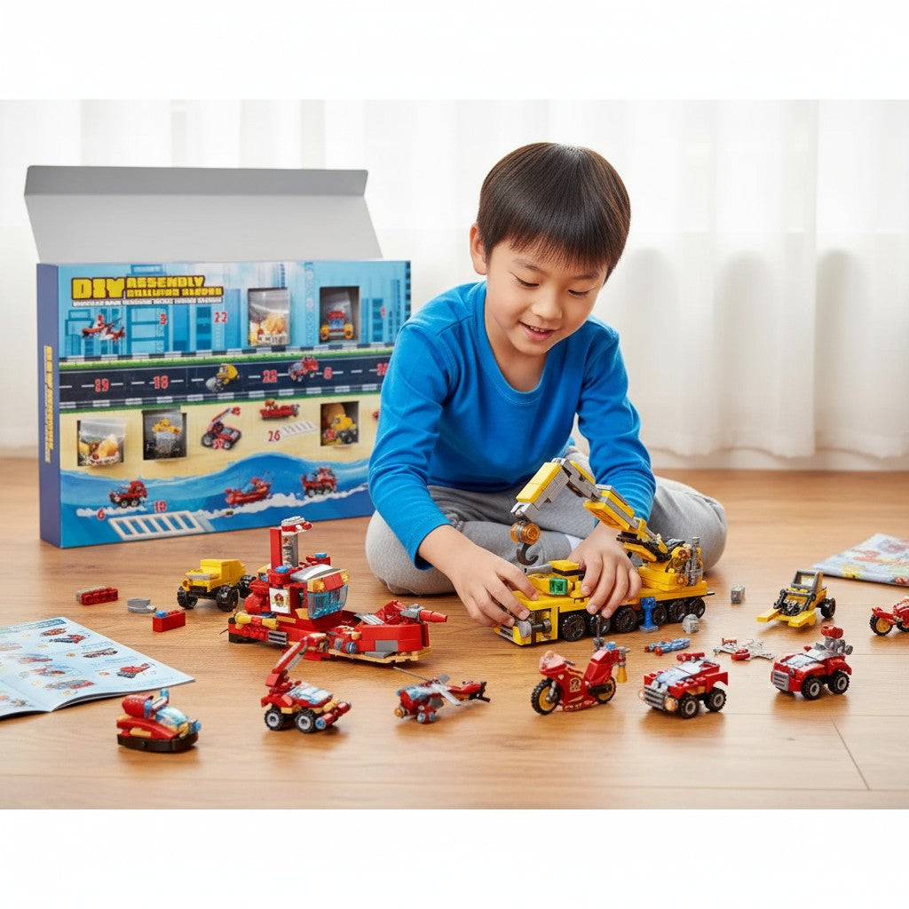 Kids Christmas Advent Calendar Building Blocks Toy Set 24 Pieces