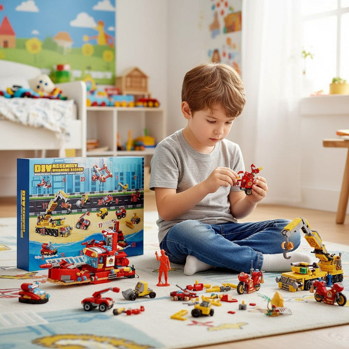 Kids Christmas Advent Calendar Building Blocks Toy Set 24 Pieces