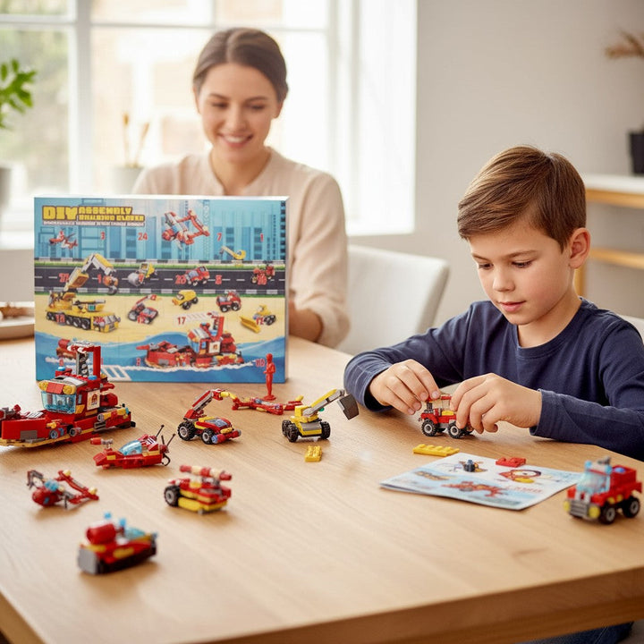 Kids Christmas Advent Calendar Building Blocks Toy Set 24 Pieces