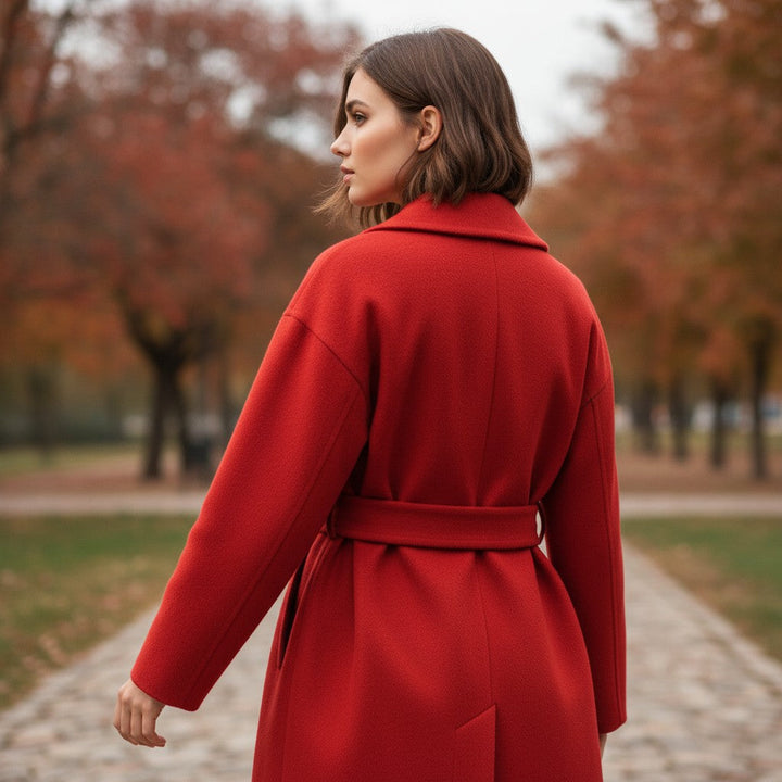 Lapel Double-Breasted Trench Coat