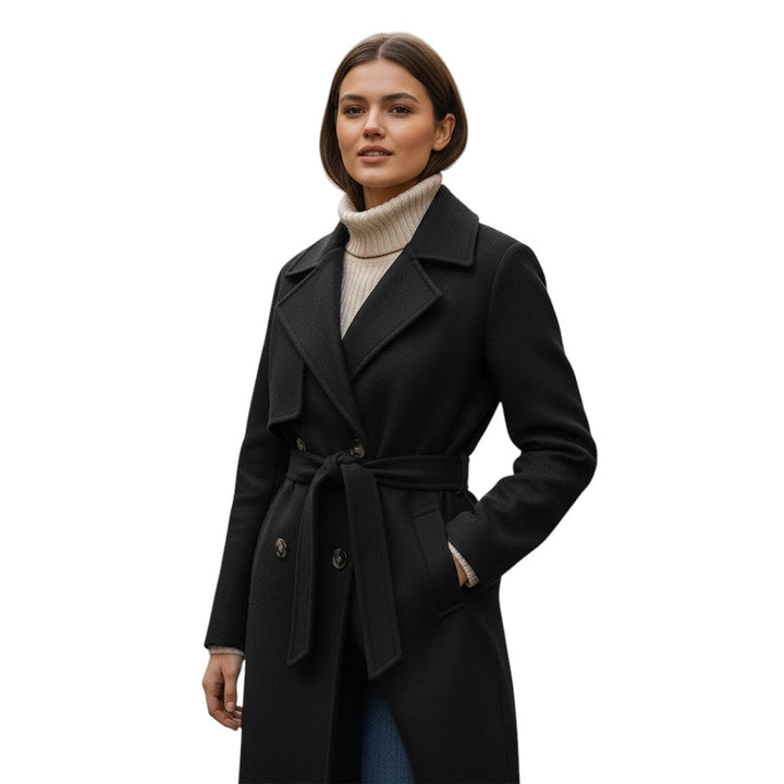 Lapel Double-Breasted Trench Coat