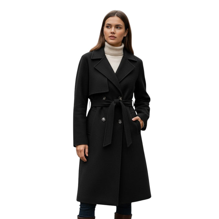 Lapel Double-Breasted Trench Coat
