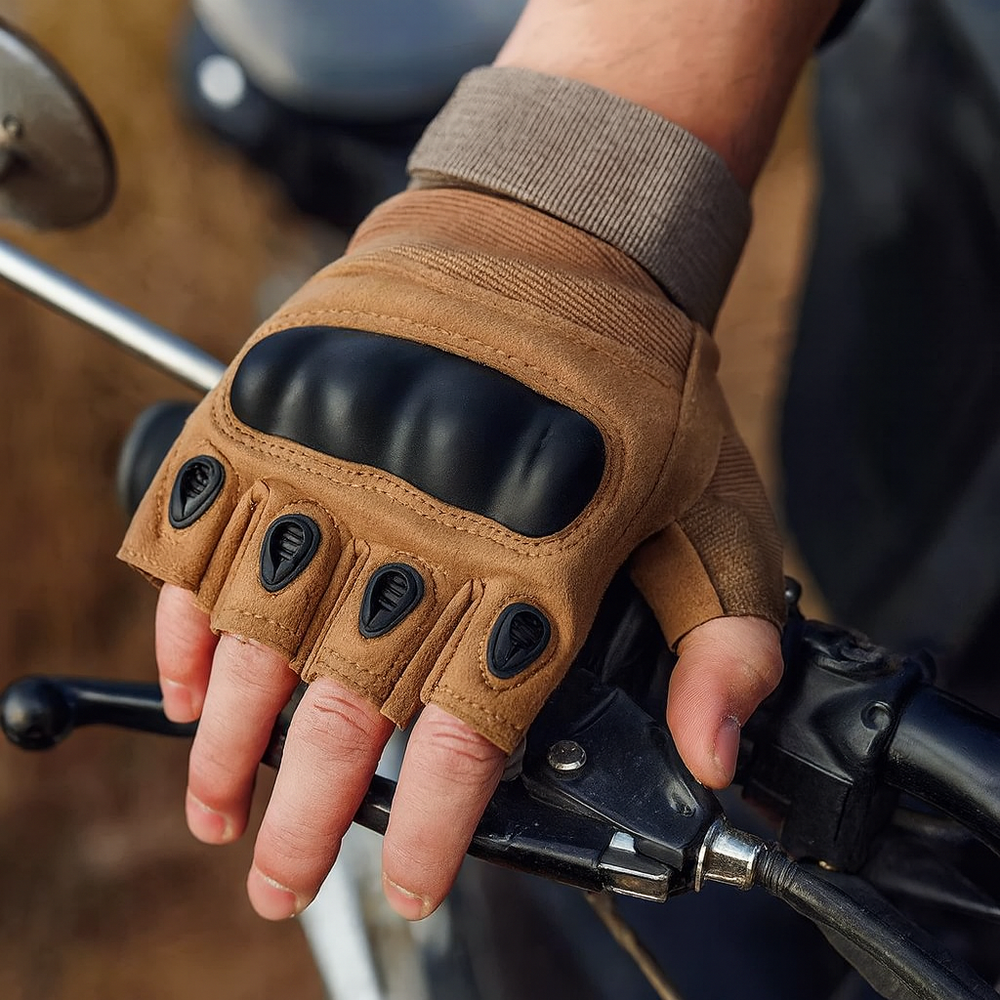 Men's Fingerless Tactical Gloves for Hunting and Outdoor Use