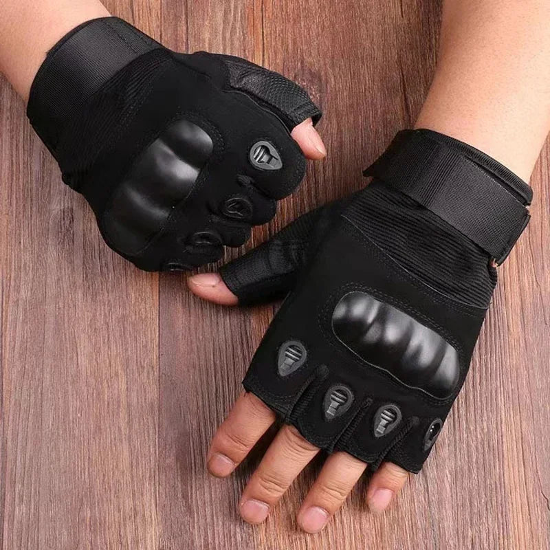 Men's Fingerless Tactical Gloves for Hunting and Outdoor Use