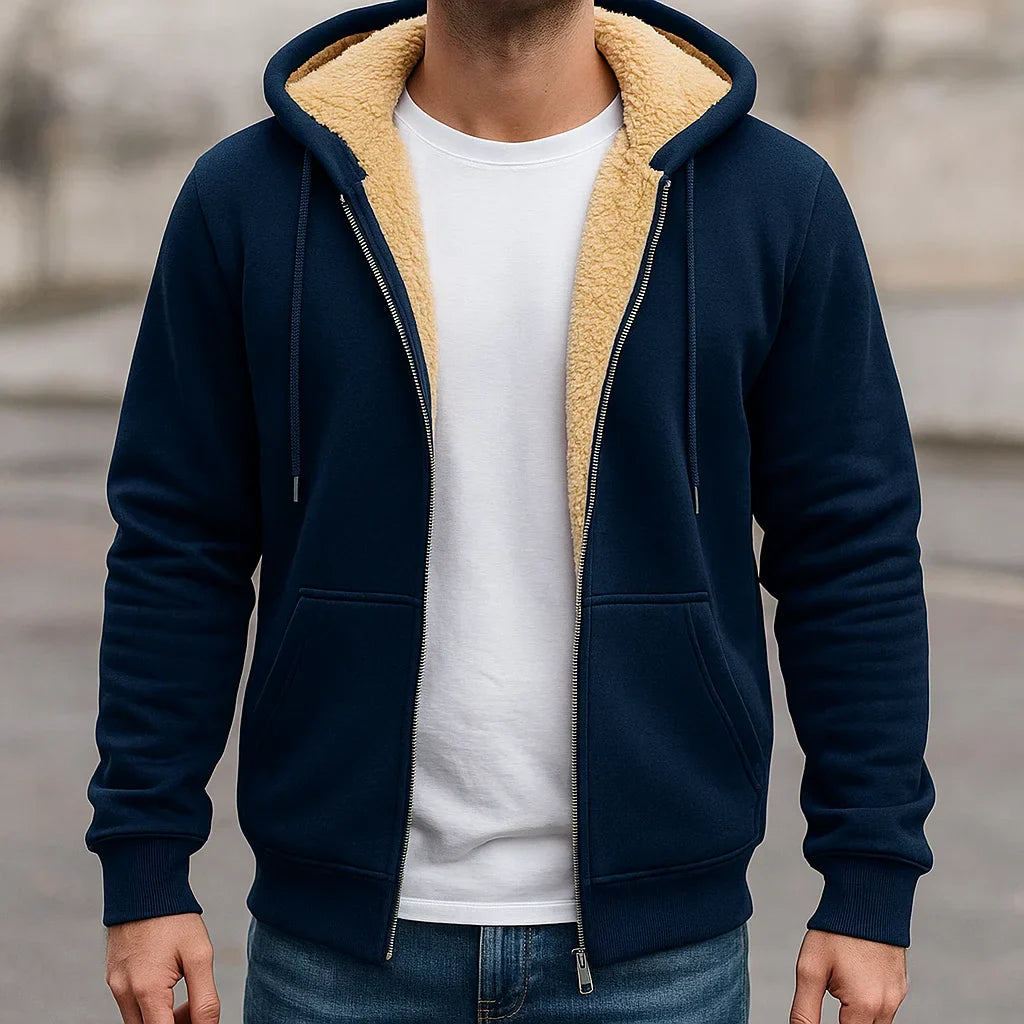 Men's Fleece Hoodie Zip Up Sweatshirt