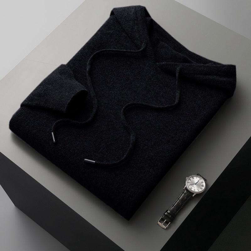 Men's Merino Wool Pullover Hoodie