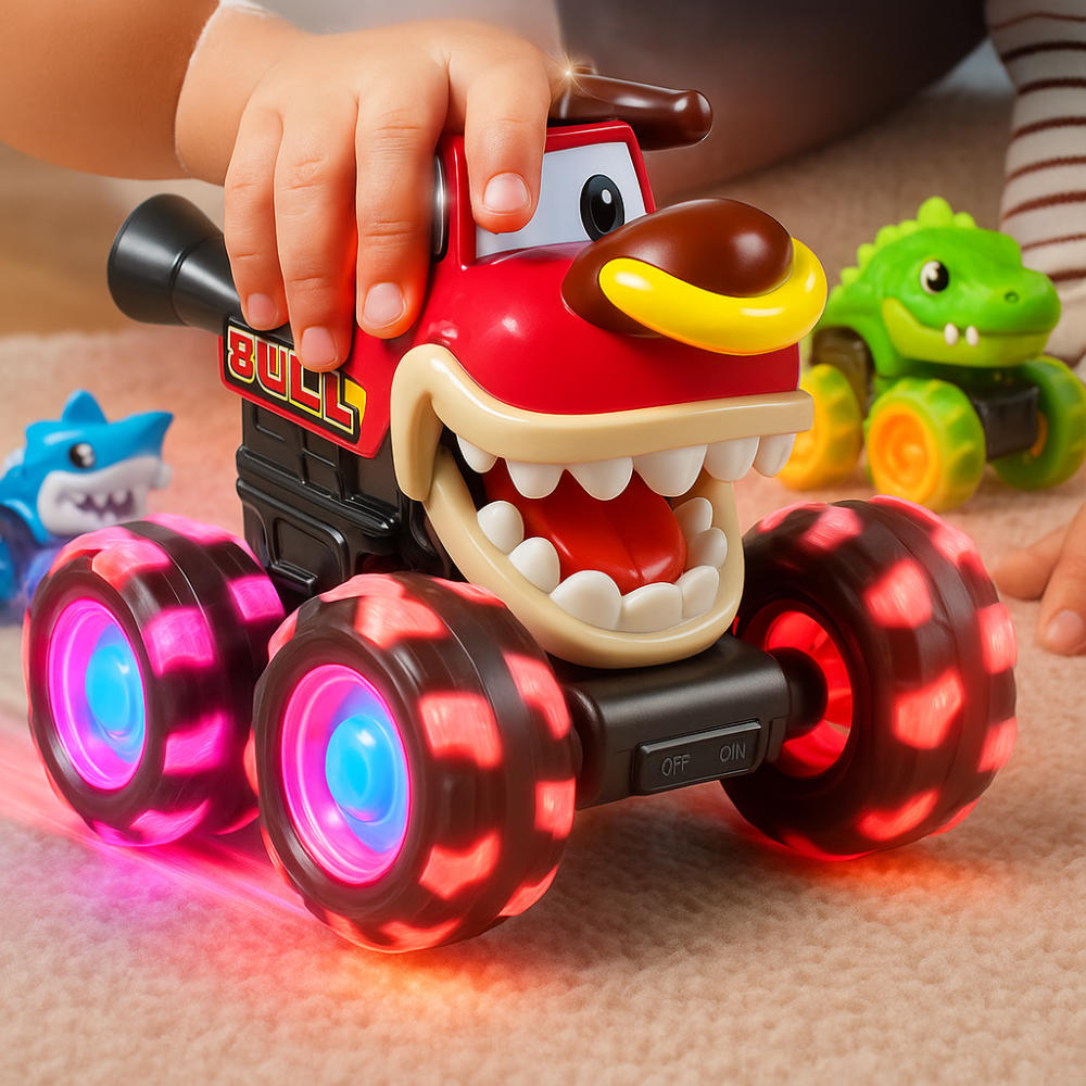 Monster Truck Light Up Toy Cars Play Set for Kids