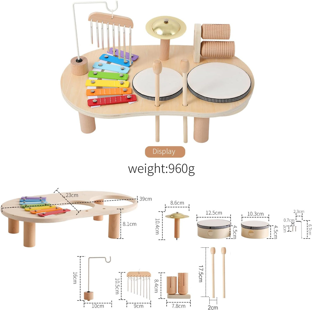 Montessori Music Activity Table Toy for Kids Sound Instrument