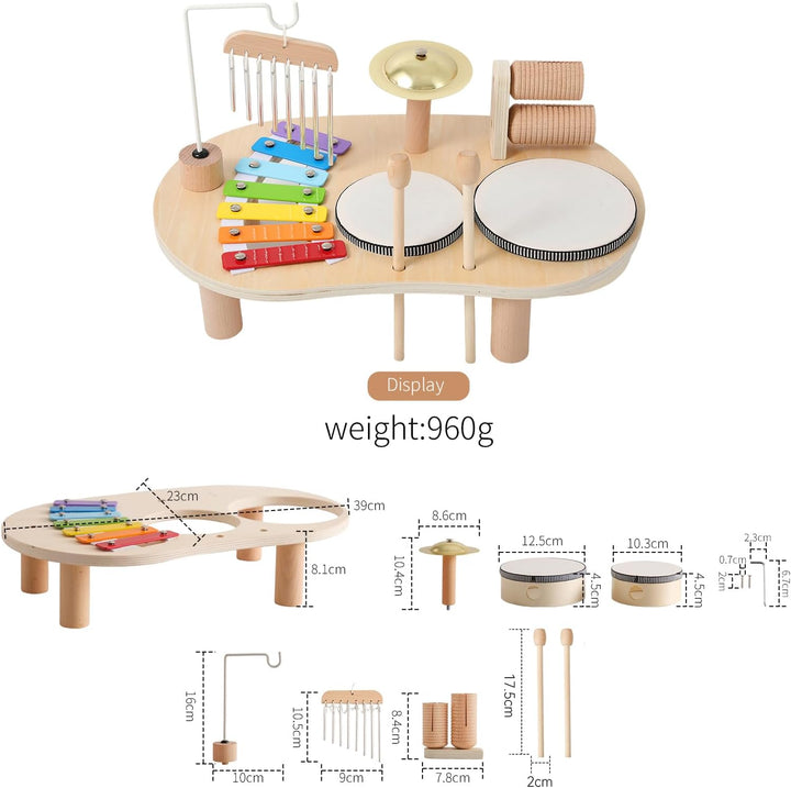 Montessori Music Activity Table Toy for Kids Sound Instrument