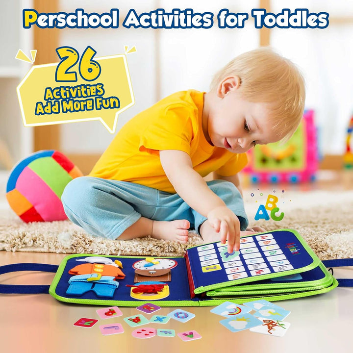 Montessori Sensory Activity Board for Toddlers Ages 2-4