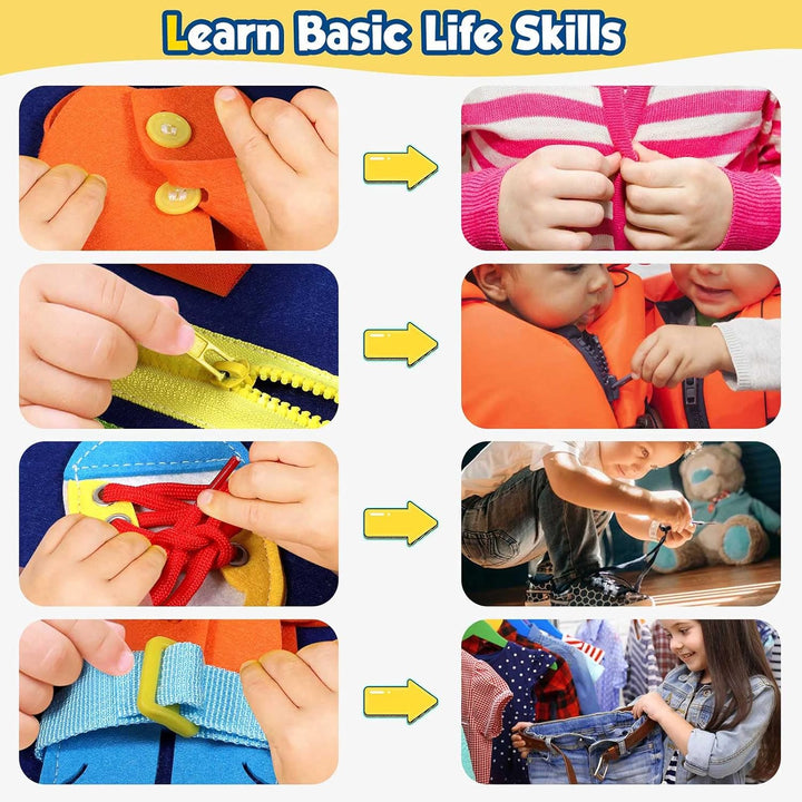 Montessori Sensory Activity Board for Toddlers Ages 2-4