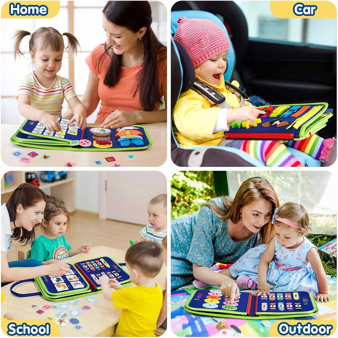 Montessori Sensory Activity Board for Toddlers Ages 2-4