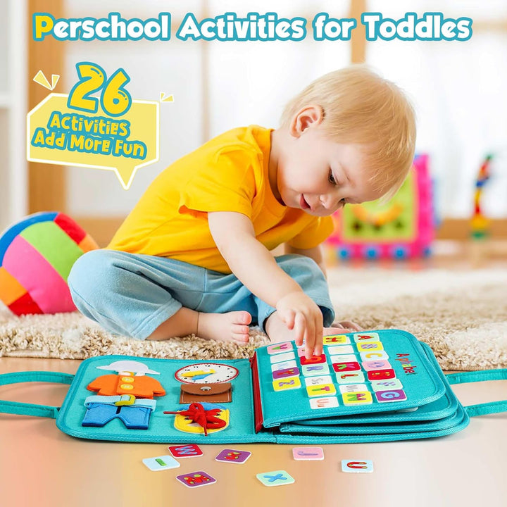 Montessori Sensory Activity Board for Toddlers Ages 2-4
