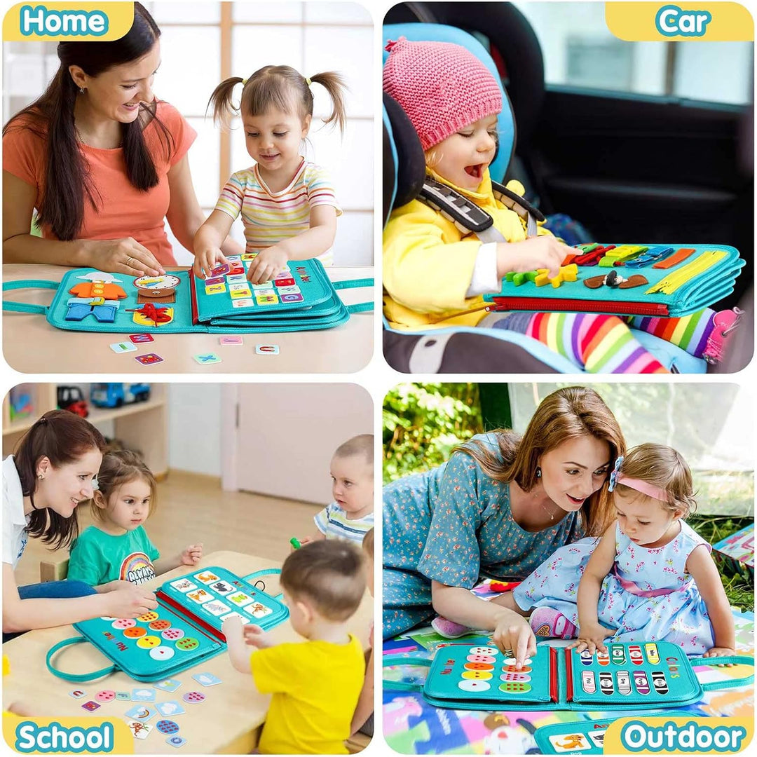 Montessori Sensory Activity Board for Toddlers Ages 2-4