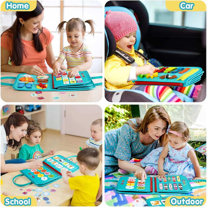 Montessori Sensory Activity Board for Toddlers Ages 2-4
