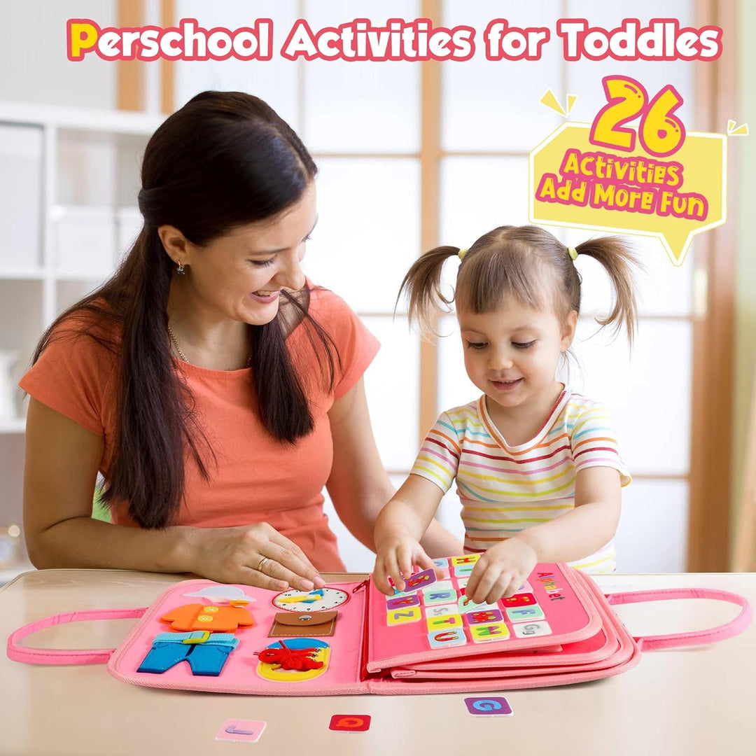 Montessori Sensory Activity Board for Toddlers Ages 2-4