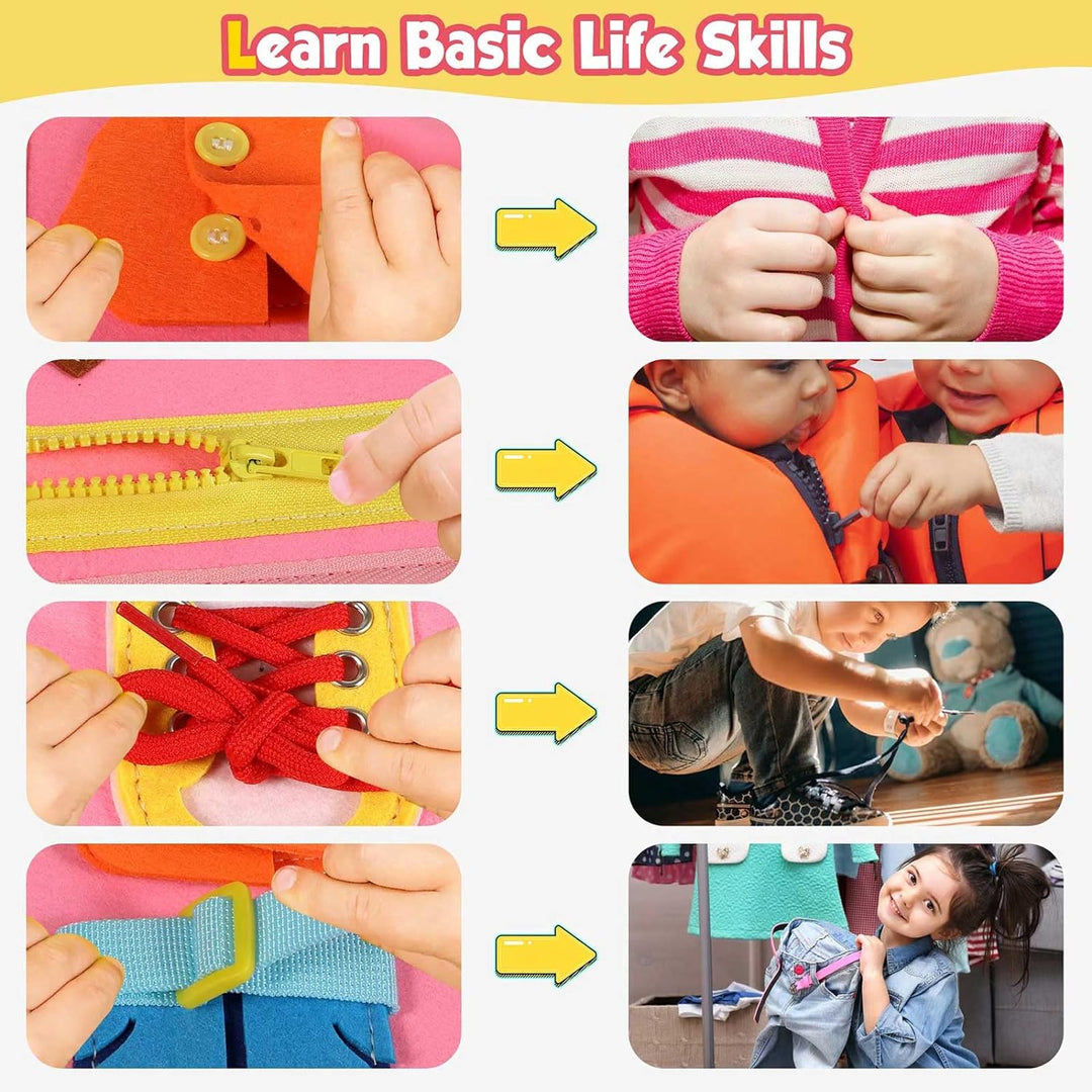 Montessori Sensory Activity Board for Toddlers Ages 2-4