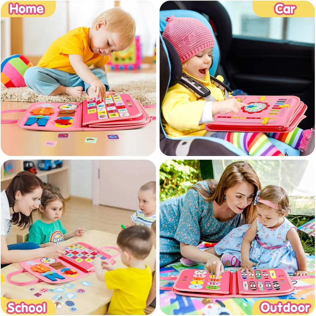 Montessori Sensory Activity Board for Toddlers Ages 2-4