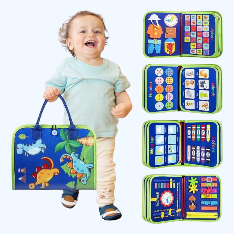 Montessori Sensory Activity Board for Toddlers Ages 2-4