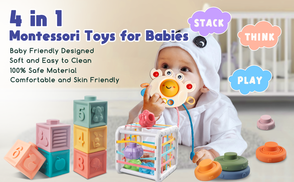 Montessori Sensory Toys Set for Babies and Toddlers