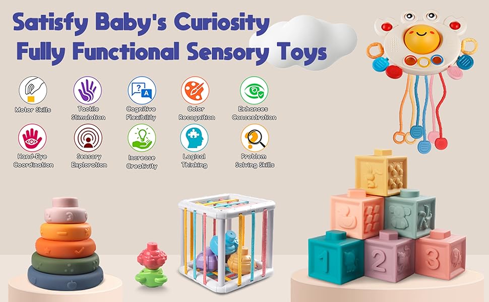 Montessori Sensory Toys Set for Babies and Toddlers
