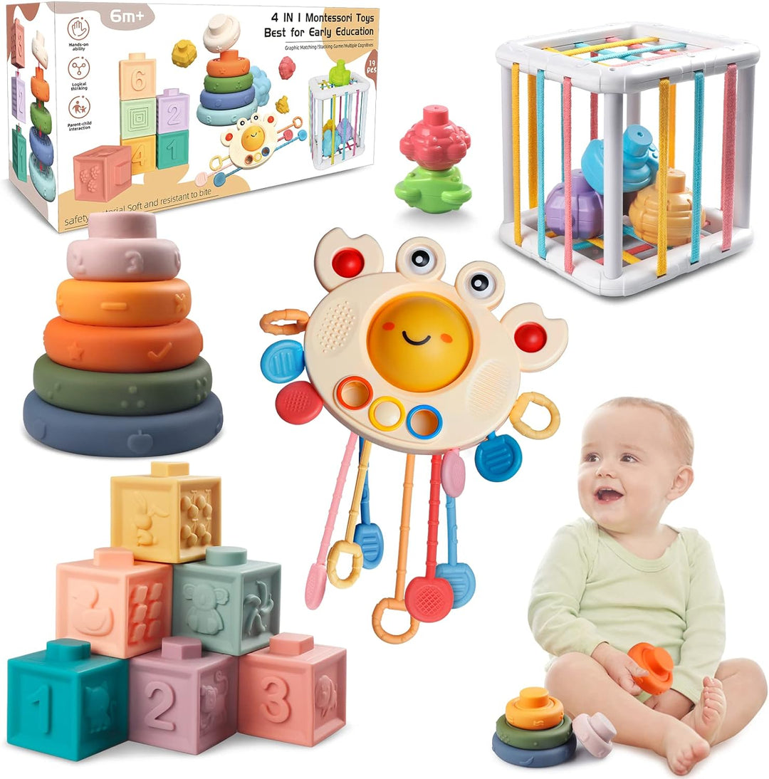 Montessori Sensory Toys Set for Babies and Toddlers