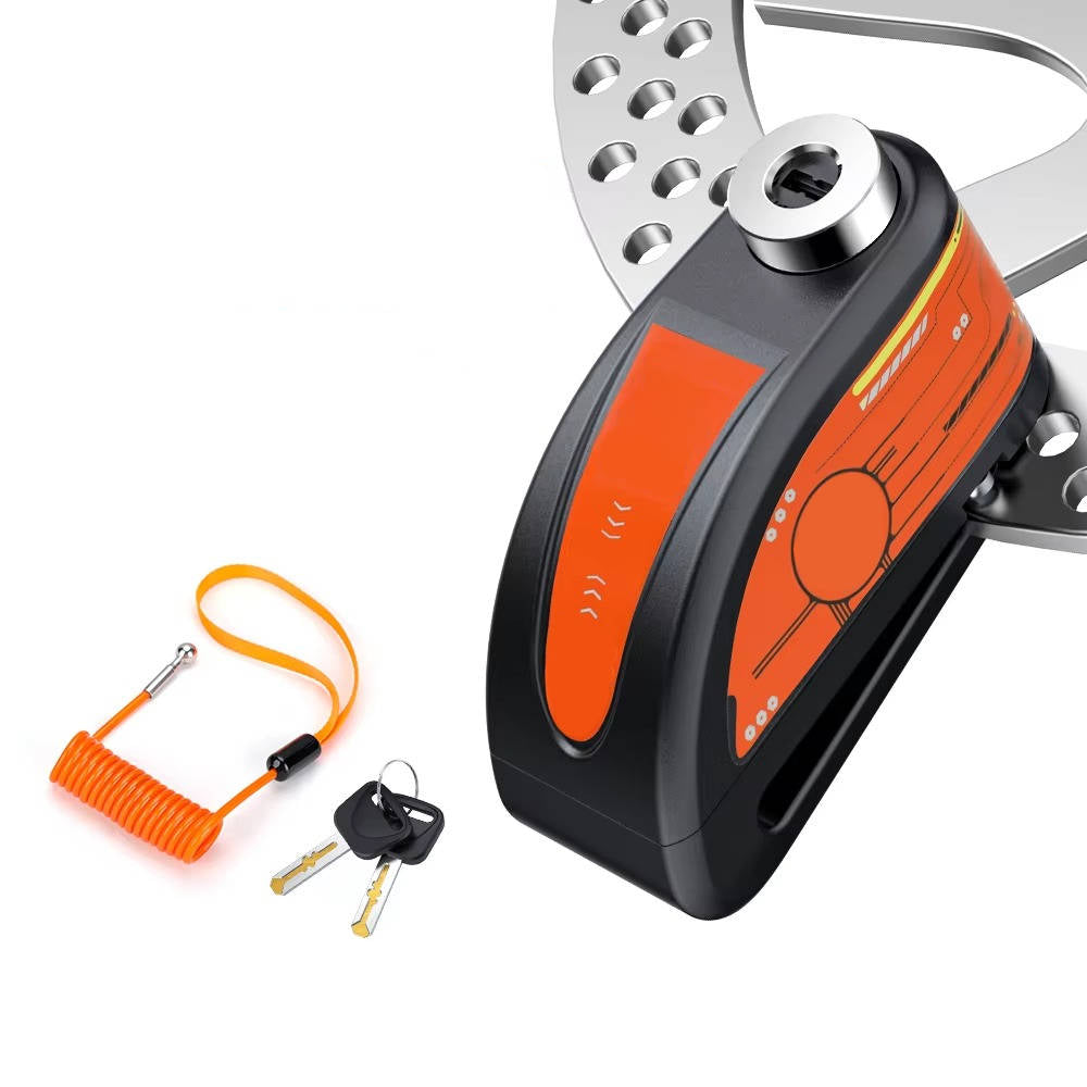 Motorcycle Disc Lock with Alarm Security System