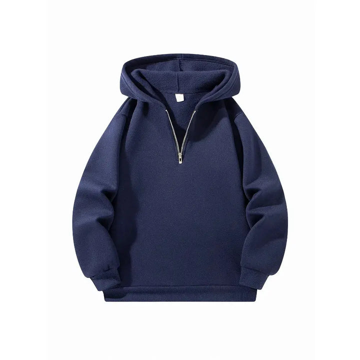 Men's Half-Zip Hoodie with Long Sleeves