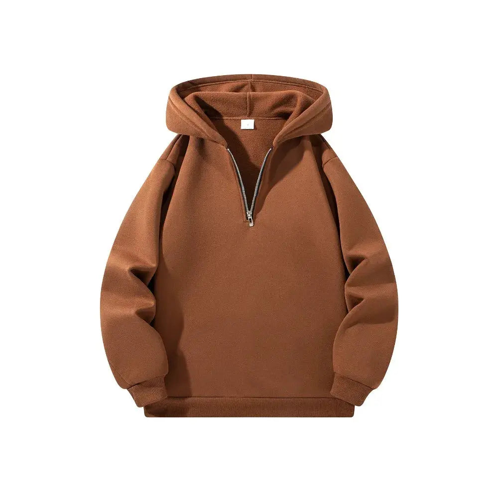 Men's Half-Zip Hoodie with Long Sleeves