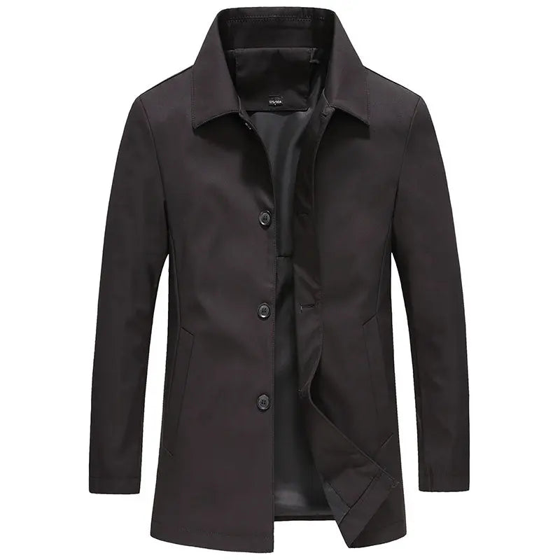 Men's Slim Fit Jacket with Button Closure