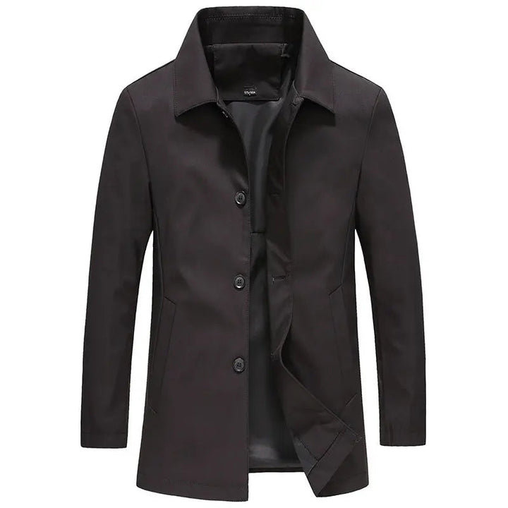 Men's Slim Fit Jacket with Button Closure